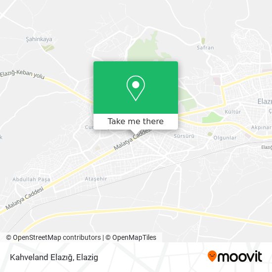 Kahveland Elazığ map