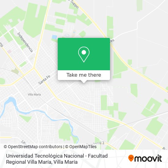 Universidad Tecnológica Nacional - Facultad Regional Villa María map