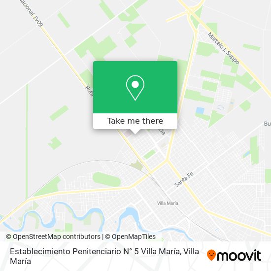Establecimiento Penitenciario N° 5 Villa María map