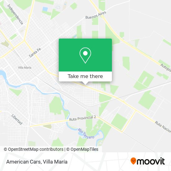 American Cars map