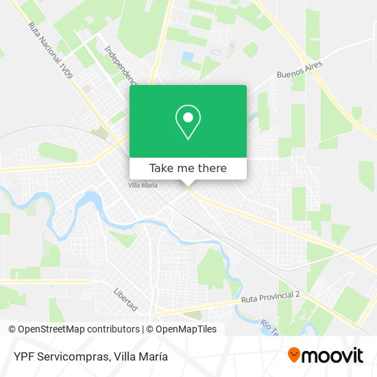 Mapa de YPF Servicompras