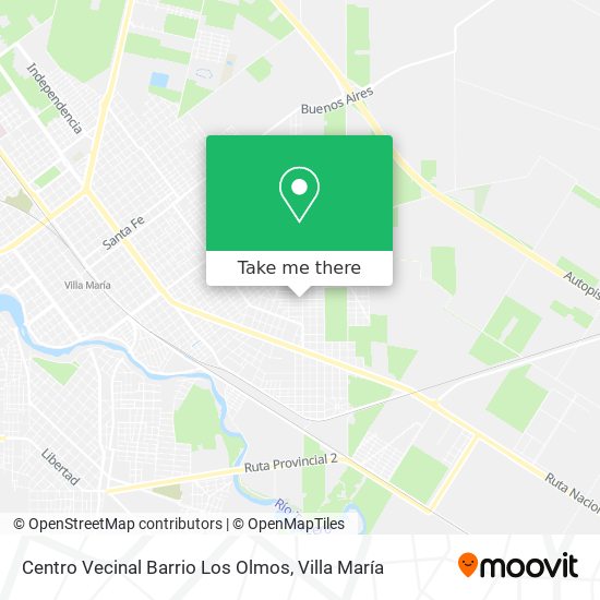 Mapa de Centro Vecinal Barrio Los Olmos