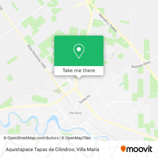 Mapa de Aquistapace Tapas de Cilindros