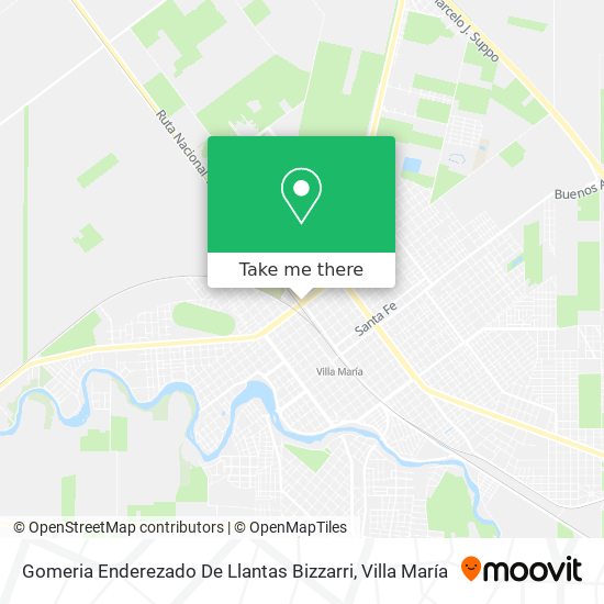 Mapa de Gomeria Enderezado De Llantas Bizzarri