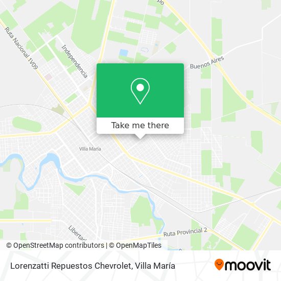 Mapa de Lorenzatti Repuestos Chevrolet
