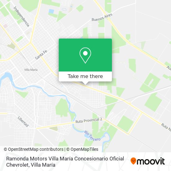 Mapa de Ramonda Motors Villa María Concesionario Oficial Chevrolet