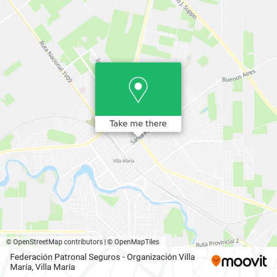 Federación Patronal Seguros - Organización Villa María map