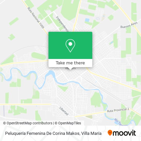 Mapa de Peluquería Femenina De Corina Makos