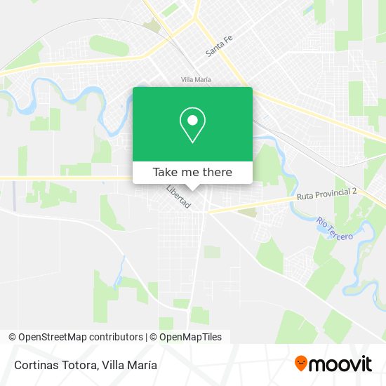 Cortinas Totora map