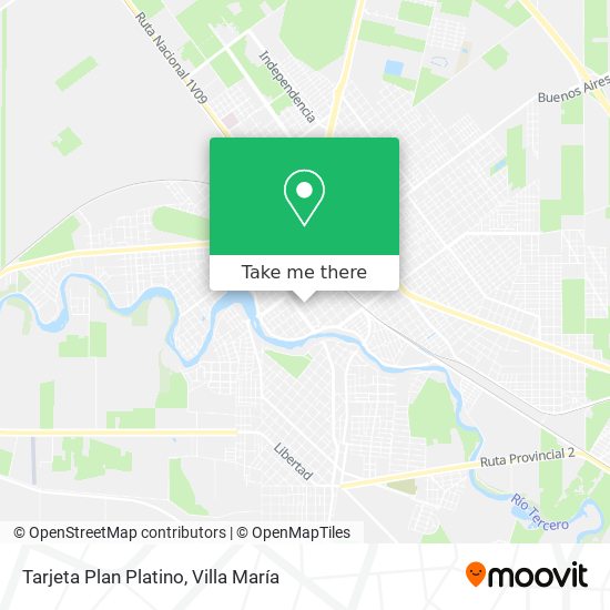 Mapa de Tarjeta Plan Platino