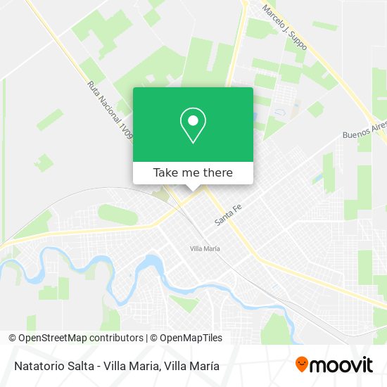 Mapa de Natatorio Salta - Villa Maria