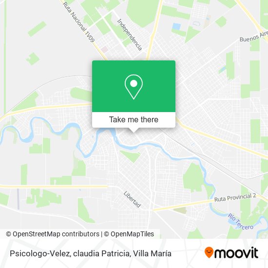 Psicologo-Velez, claudia Patricia map