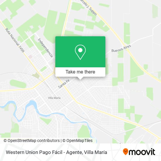 Mapa de Western Union Pago Fácil - Agente