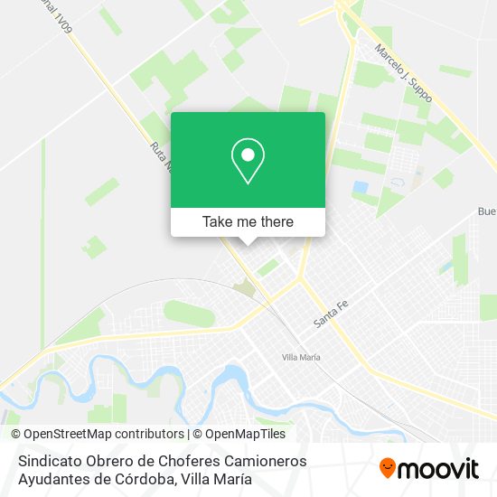 Sindicato Obrero de Choferes Camioneros Ayudantes de Córdoba map