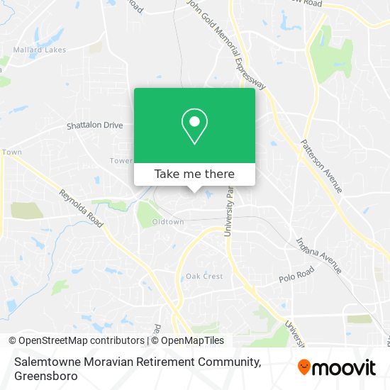 Salemtowne Moravian Retirement Community map