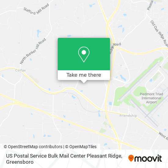 US Postal Service Bulk Mail Center Pleasant Ridge map