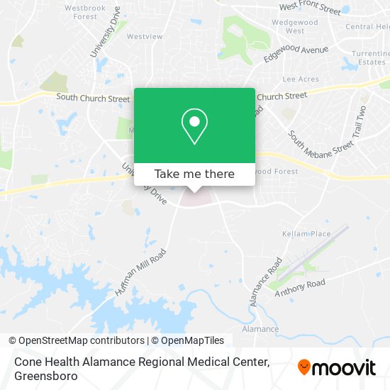 Cone Health Alamance Regional Medical Center map