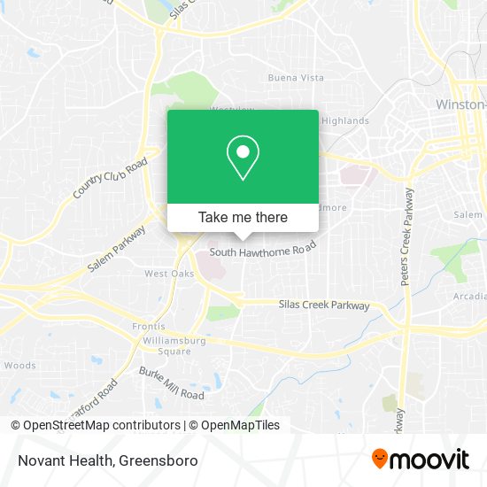 Mapa de Novant Health