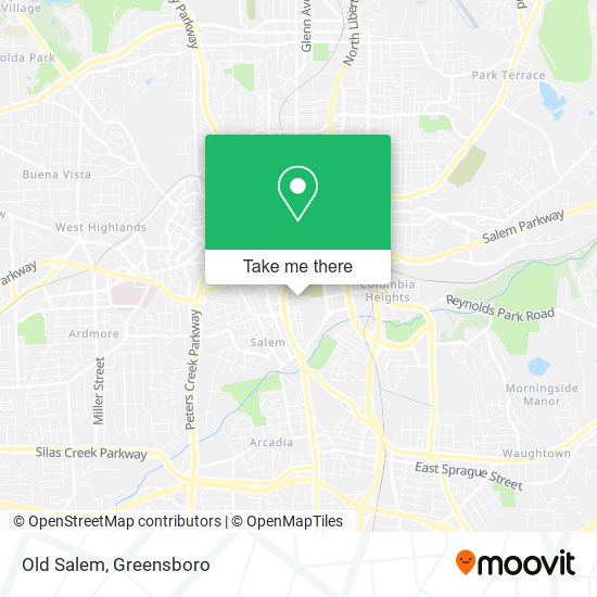 Mapa de Old Salem