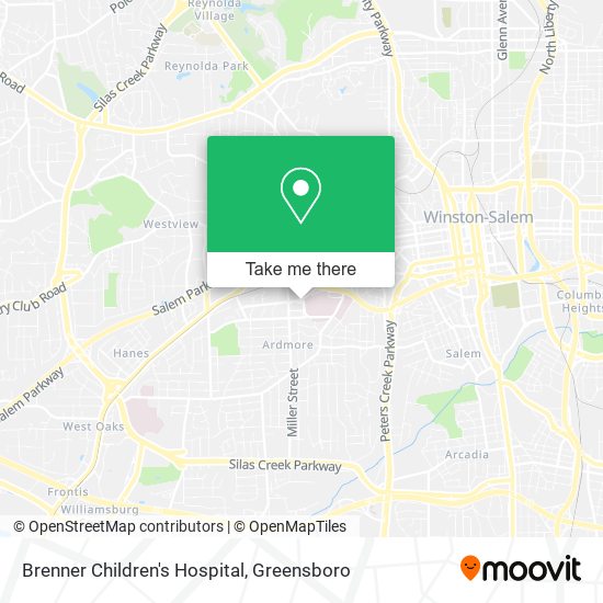 Brenner Children's Hospital map