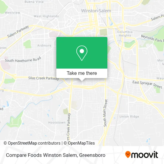 Compare Foods Winston Salem map