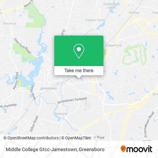 Mapa de Middle College Gtcc-Jamestown