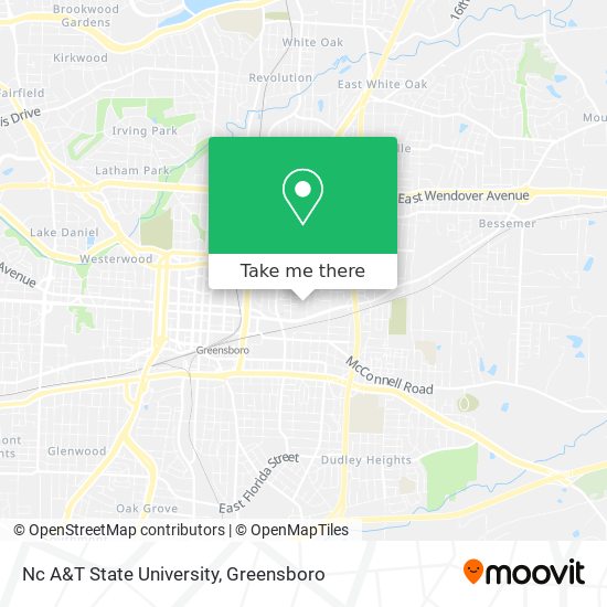 Nc A&T State University map