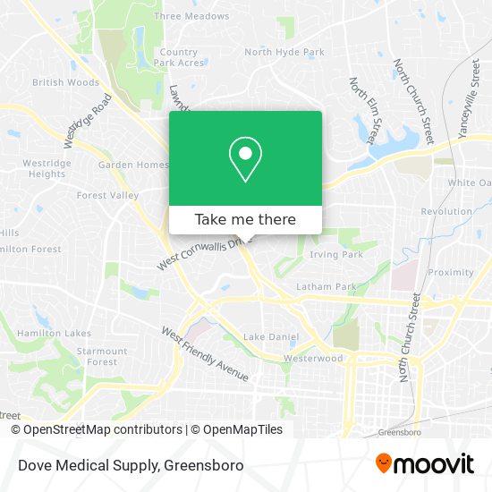Mapa de Dove Medical Supply