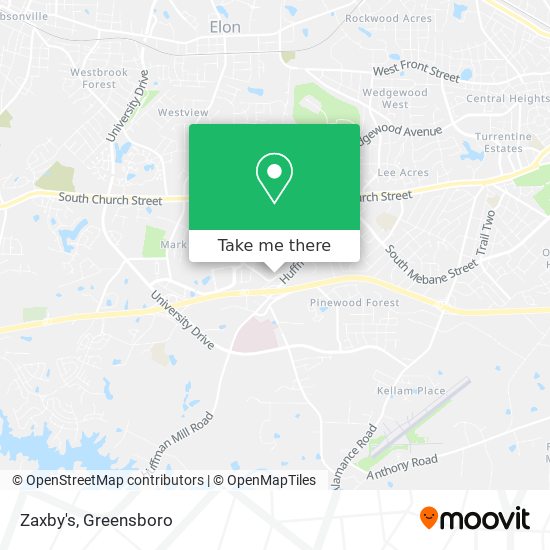 Zaxby's map