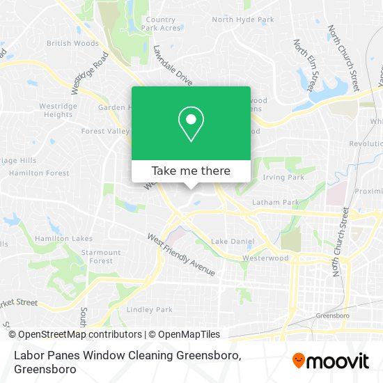 Labor Panes Window Cleaning Greensboro map