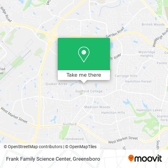 Frank Family Science Center map