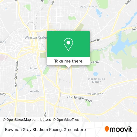 Bowman Gray Stadium Racing map