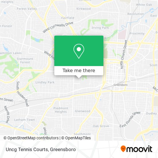Mapa de Uncg Tennis Courts