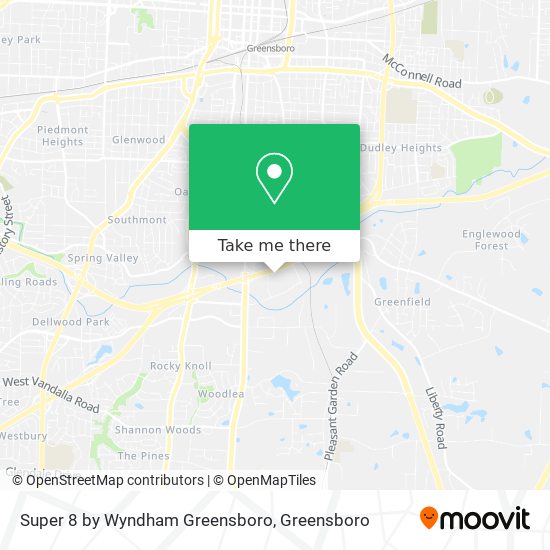 Mapa de Super 8 by Wyndham Greensboro