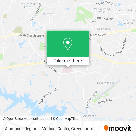 Alamance Regional Medical Center map