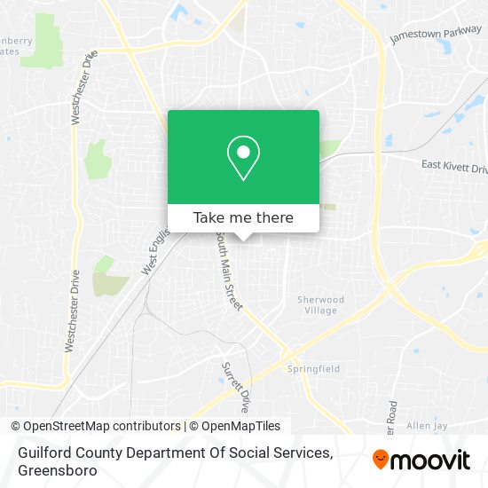 Mapa de Guilford County Department Of Social Services