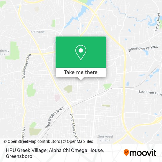 Mapa de HPU Greek Village: Alpha Chi Omega House