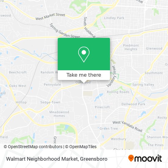 Mapa de Walmart Neighborhood Market