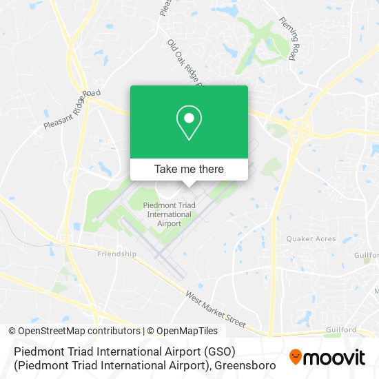 Mapa de Piedmont Triad International Airport (GSO) (Piedmont Triad International Airport)
