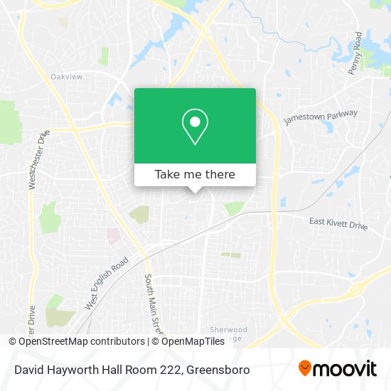 Mapa de David Hayworth Hall Room 222
