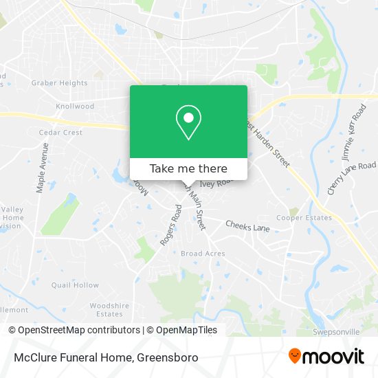 Mapa de McClure Funeral Home