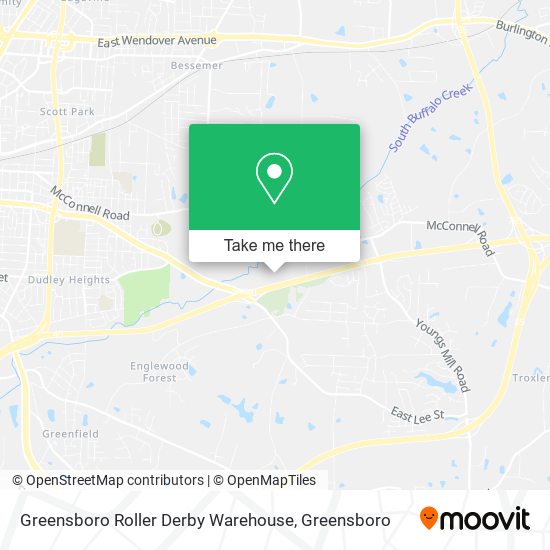 Greensboro Roller Derby Warehouse map