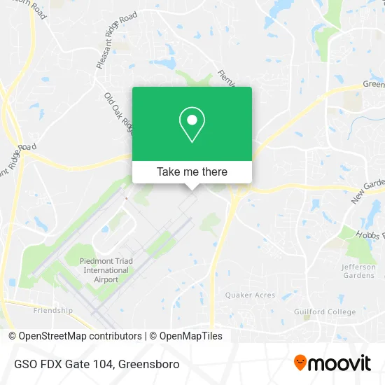 GSO FDX Gate 104 map