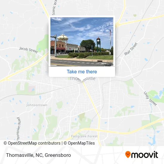 Thomasville, NC map