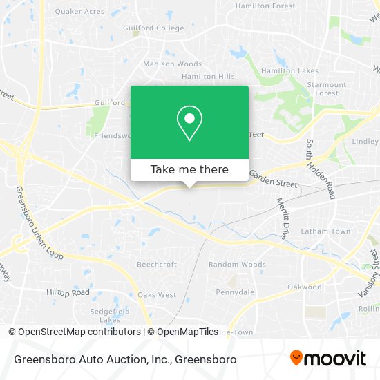Mapa de Greensboro Auto Auction, Inc.