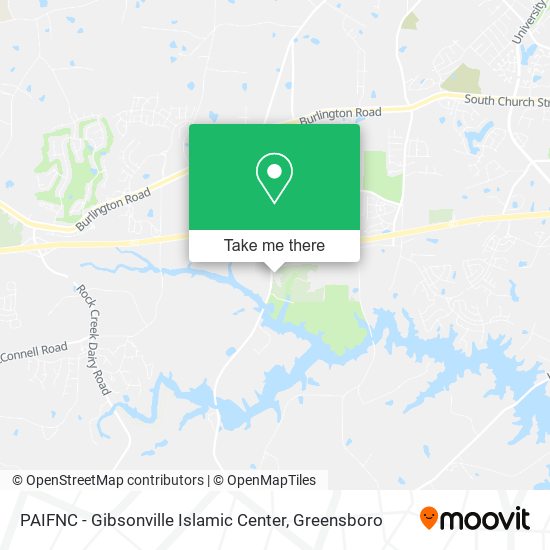 Mapa de PAIFNC - Gibsonville Islamic Center