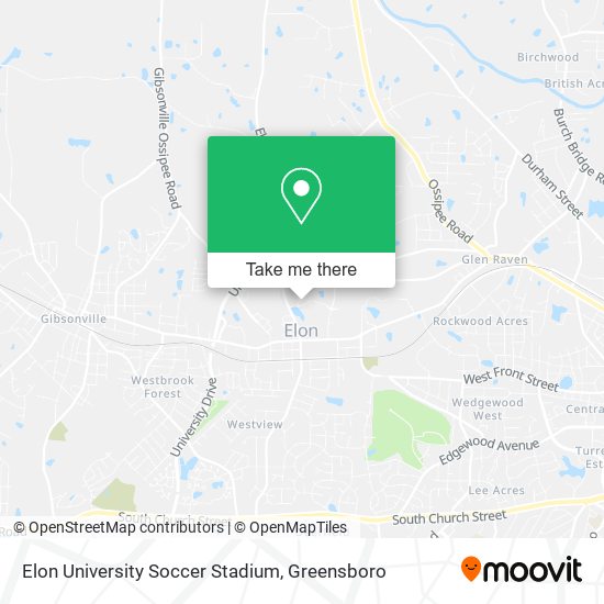 Elon University Soccer Stadium map