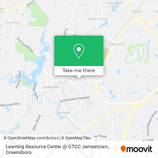 Mapa de Learning Resource Center @ GTCC Jamestown.