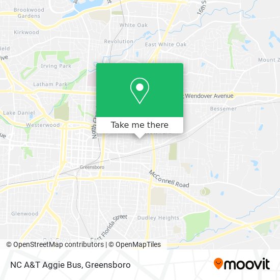 NC A&T Aggie Bus map