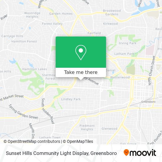 Mapa de Sunset Hills Community Light Display